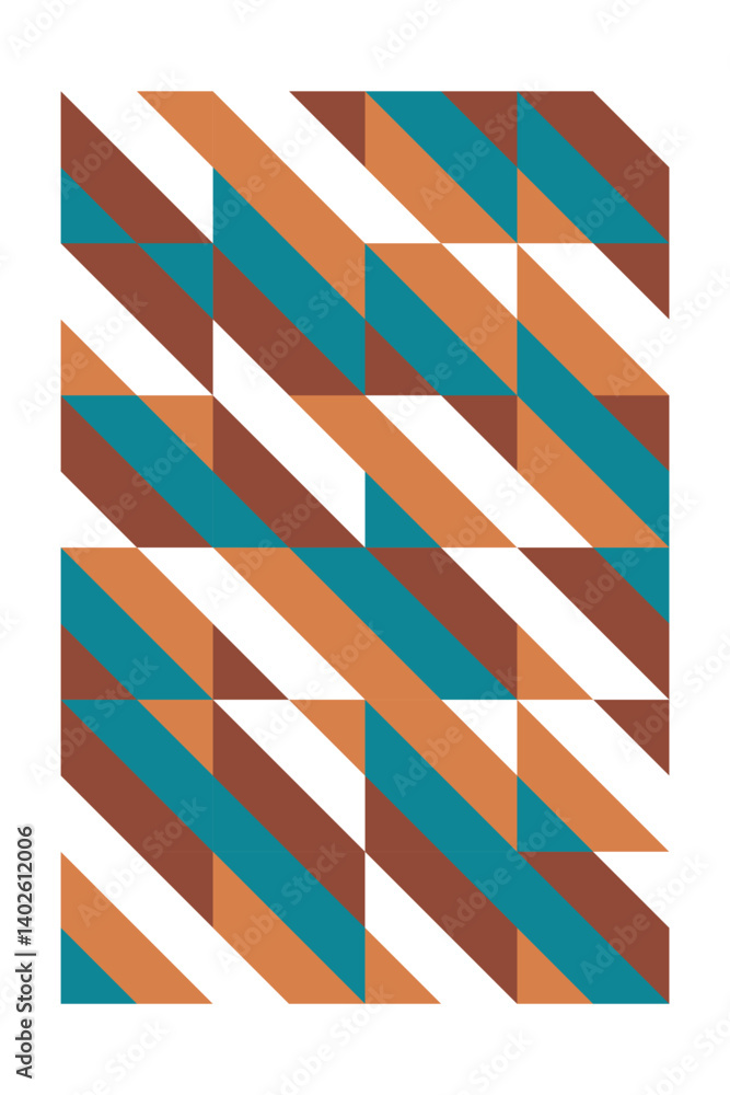 Poster abstract geometric pattern, seamless abstract stripes pattern background rectangle pattern with retr