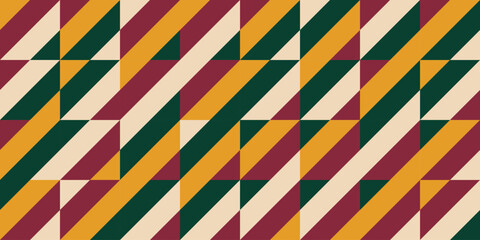 Abstract geometric pattern, seamless abstract stripes pattern background rectangle pattern with retro colors