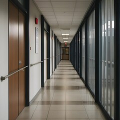 Empty Hospital Corridor