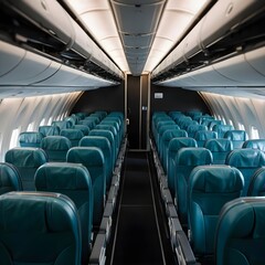 Fototapeta premium Empty Airplane Seats