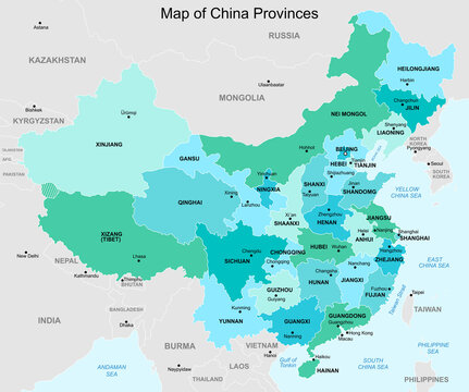 Map of China Provinces