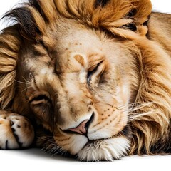Naklejka premium Majestic Male Lion Sleeping