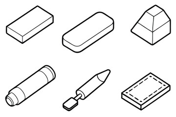 erasers line art unique and creative concept designs