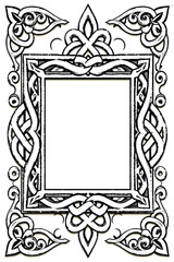 Elegant Celtic knot frame designed with intricate patterns.