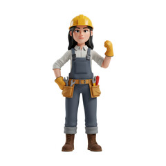 Fototapeta premium Happy Labour Day 3D Character isolated background 22
