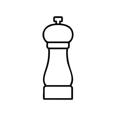 Pepper mill line icon illustration