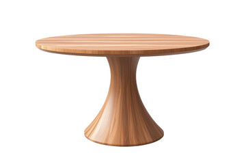 Shop round wood dining table modern pedestal base for kitchen or dining room decor
