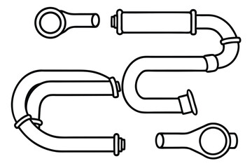 exhaust pipe line art vehicle exhaust system design