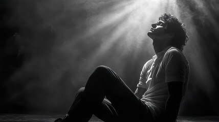 Solitude Emotion Young Man Portrait