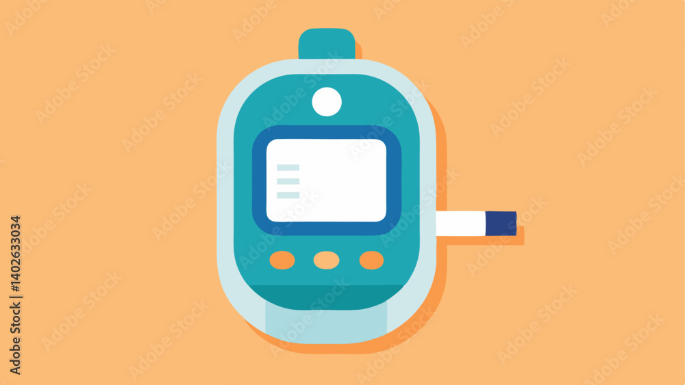 Poster these vector illustrations could help convey the functionality and features of a wearable glucose mo
