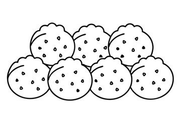 falafel line art delicious falafel dish design concept