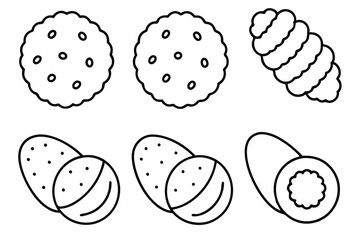 Fototapeta premium falafel line art vibrant falafel art in modern style