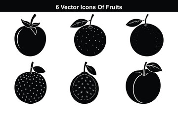 Healthy food icons vector illustration design set of fruits and vegetables silhouette symbols.
