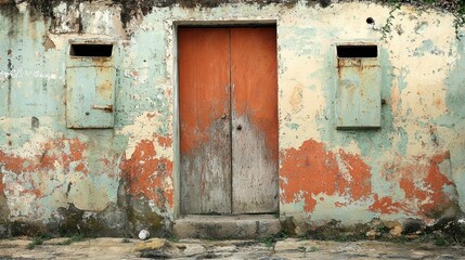 old wooden door