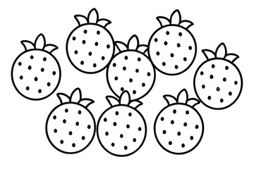 farkleberry line art sophisticated design with unique shapes