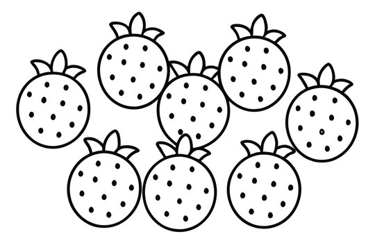 farkleberry line art sophisticated design with unique shapes