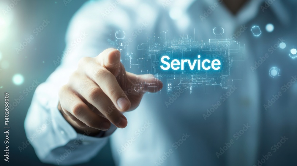 Poster digital technology enhances service delivery through user interaction and innovation in a modern wor