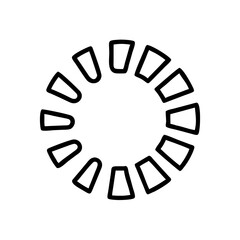 Obraz premium Loading circle illustration in minimalistic style for indicating progress and processing