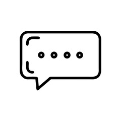 Naklejka premium Speech bubble illustration with ellipses in minimalistic style for messaging and communication