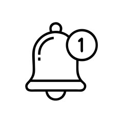 Obraz premium Notification bell illustration in minimalistic style with alert symbol for alerts and reminders