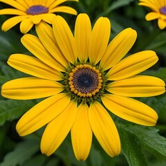 Vibrant Yellow Daisy Flower Close-up