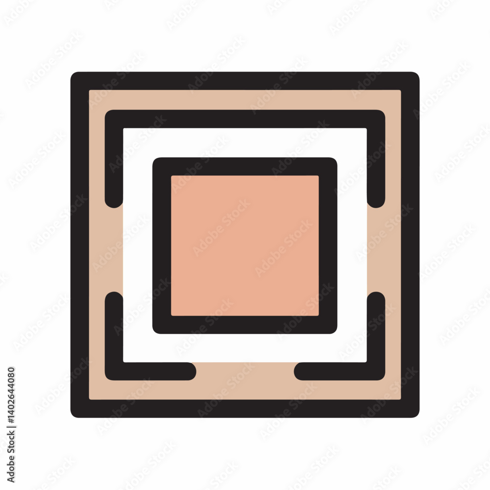 Poster geometric square frames shapes simple display icon