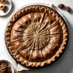 Rustic Pecan Pie with Decorative Crust