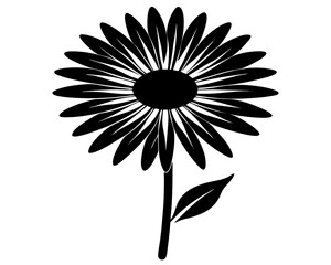 daisy flower silhouette vector illustration