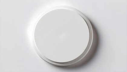 White Circular Display Stand, Minimalist Product Presentation