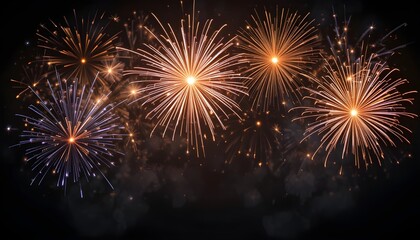 Fireworks and Sparkle Light Effects – Transparent & Black Background PNG Overlays