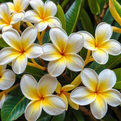 Fototapeta premium Plumeria Flowers Close Up