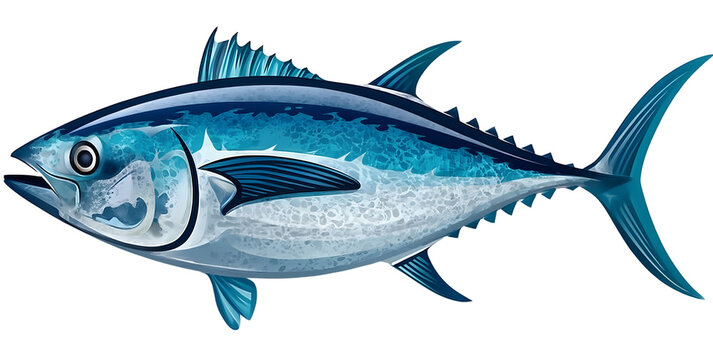Blue tuna fish design