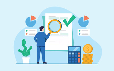 Business Analytics Data Visualization with Pie Charts Graph Analysis Financial Statistics and Corporate Strategy in Flat Design Illustration