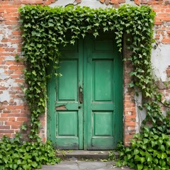 Overgrown Green Doorway