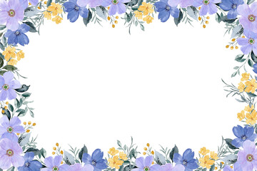 Watercolor flowers background vector for design.