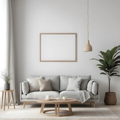 Minimalist Living Room Interior Design Mockup