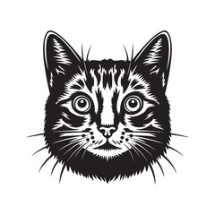 Minimalist Black Cat Logo – High-Contrast Feline Design.
