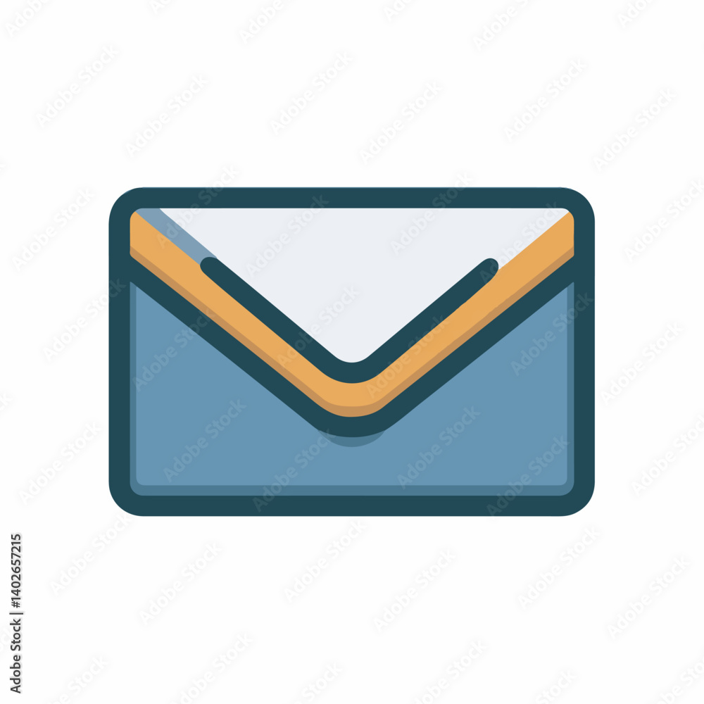 Poster blue envelope presents shape isolated graphically centered