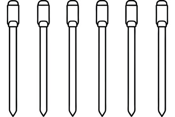 field study line art illustrations for outdoor research