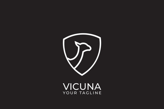 vicuna silhouette logo design, simple design vicuna logo vector illustration