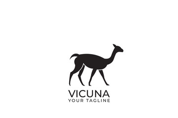 vicuna silhouette logo design, simple design vicuna logo vector illustration