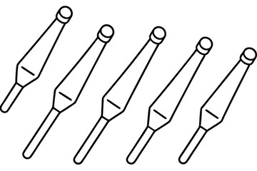 field study line art representing nature observation methods