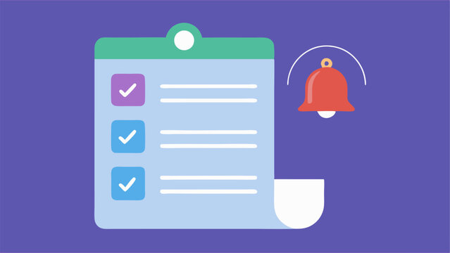 Reminders Interface An alert notification box showing upcoming healthrelated reminders illustrated with bell icons and a list format for easy readability.