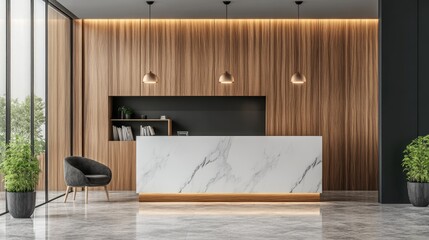 Cabinet layout in reception area to manage documents without clutter