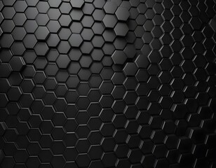 Abstract Black Hexagon Pattern