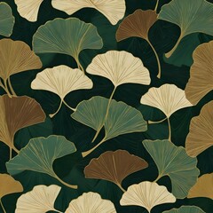 Elegant Ginkgo Biloba Leaf Pattern
