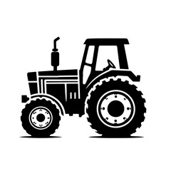Obraz premium silhouette of a tractor