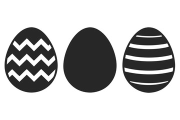 Easter egg silhouette vector illustration