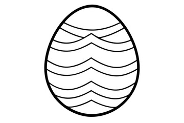 Easter egg silhouette vector illustration