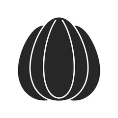 Easter egg icon silhouette vector illustration